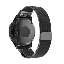 Для Garmin Fenix 5X/fenix5X Plus ремешок Quick Release из нержавеющей стали Миланская петля браслет часы ремешок для часов легко подходящий ремешок