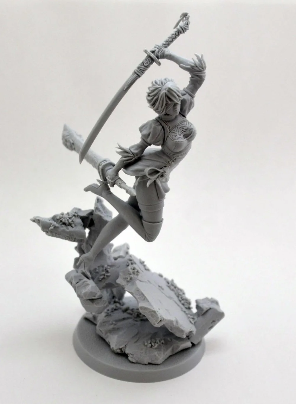 Unpainted 75mm 2 Soldiers Figure Model Resin Garage Kit Ancient Warrior Statue 