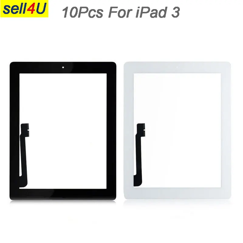10 шт. сенсорная панель для планшета iPad 3 A1416 A1430 A1403 стеклянная дигитайзера замены
