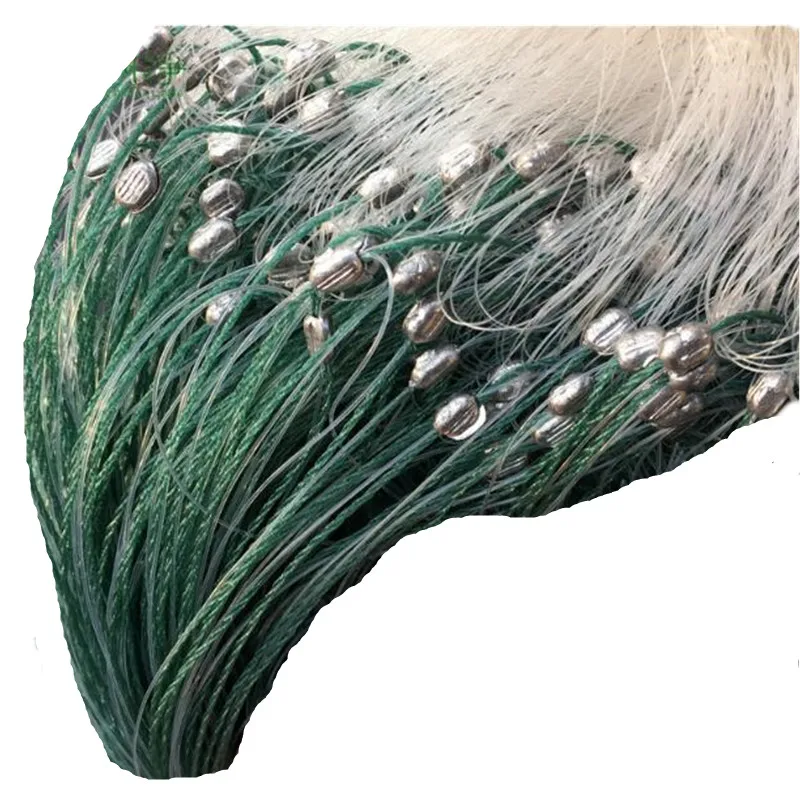 0.2mm line H2m*L95m 3layer 5cm mesh gill net fishing network rede de pesca sink fishing net china outdoor fishing tool nylon net
