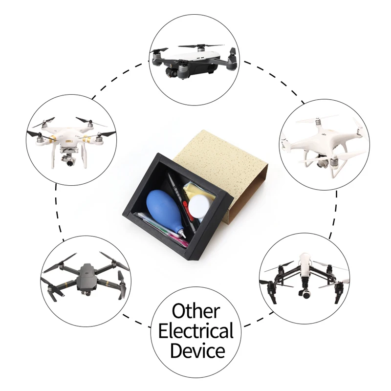 Drone cleaning tool Set Clean body camera lens spare parts remote control electronic products Cleaners For DJI Mavic PRO Spark phantom 3 4 4PRO Fpv Drone 1 (2)