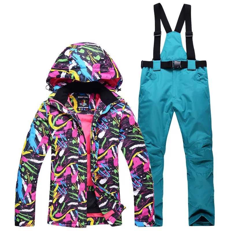 Мужская и женская зимняя одежда, костюм для сноубординга, водонепроницаемая ветрозащитная зимняя одежда, лыжная куртка и зимние штаны с ремнем