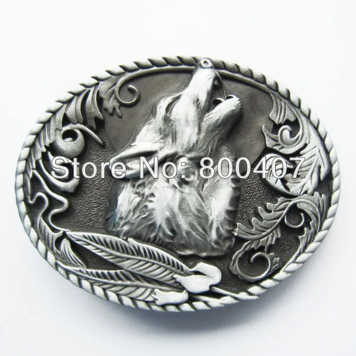 

Retail Distribute Original Western Wolf Head Belt Buckle BUCKLE-WT013AS Free Shipping