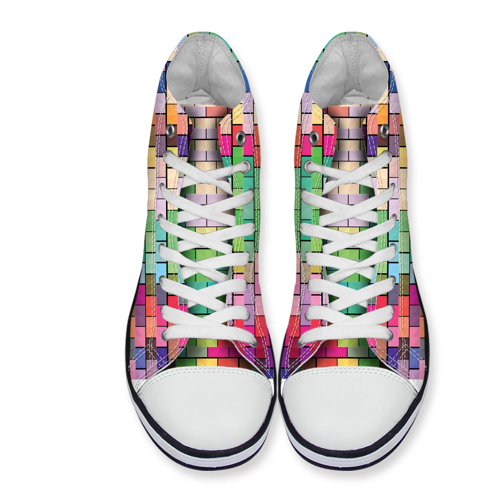 Download FORUDESIGNS High Top Canvas Shoes for Women,Fashion Candy ...