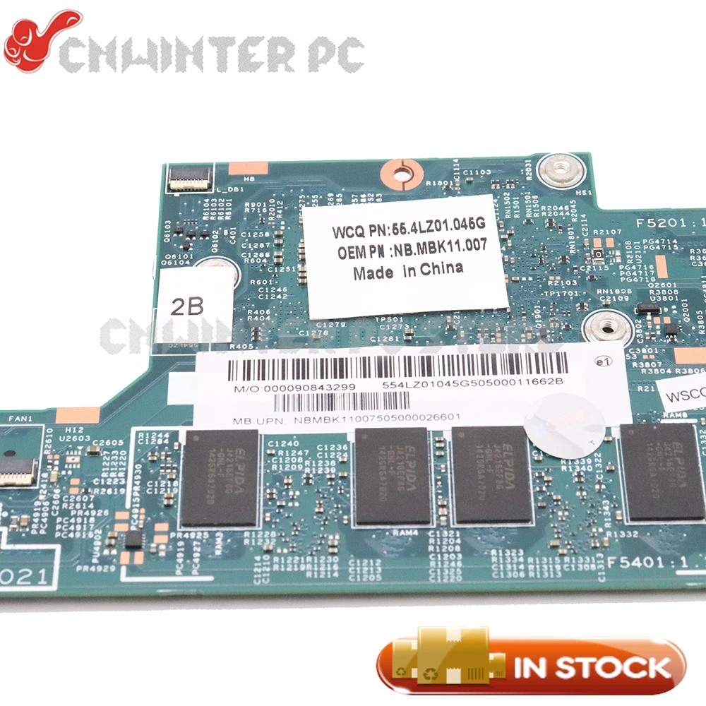 Very best  NOKOTION For Acer aspire S7-392 Laptop Motherboard 48.4LZ02.021 NBMBK11007 NB.MBK11.007 I5-4210U CP