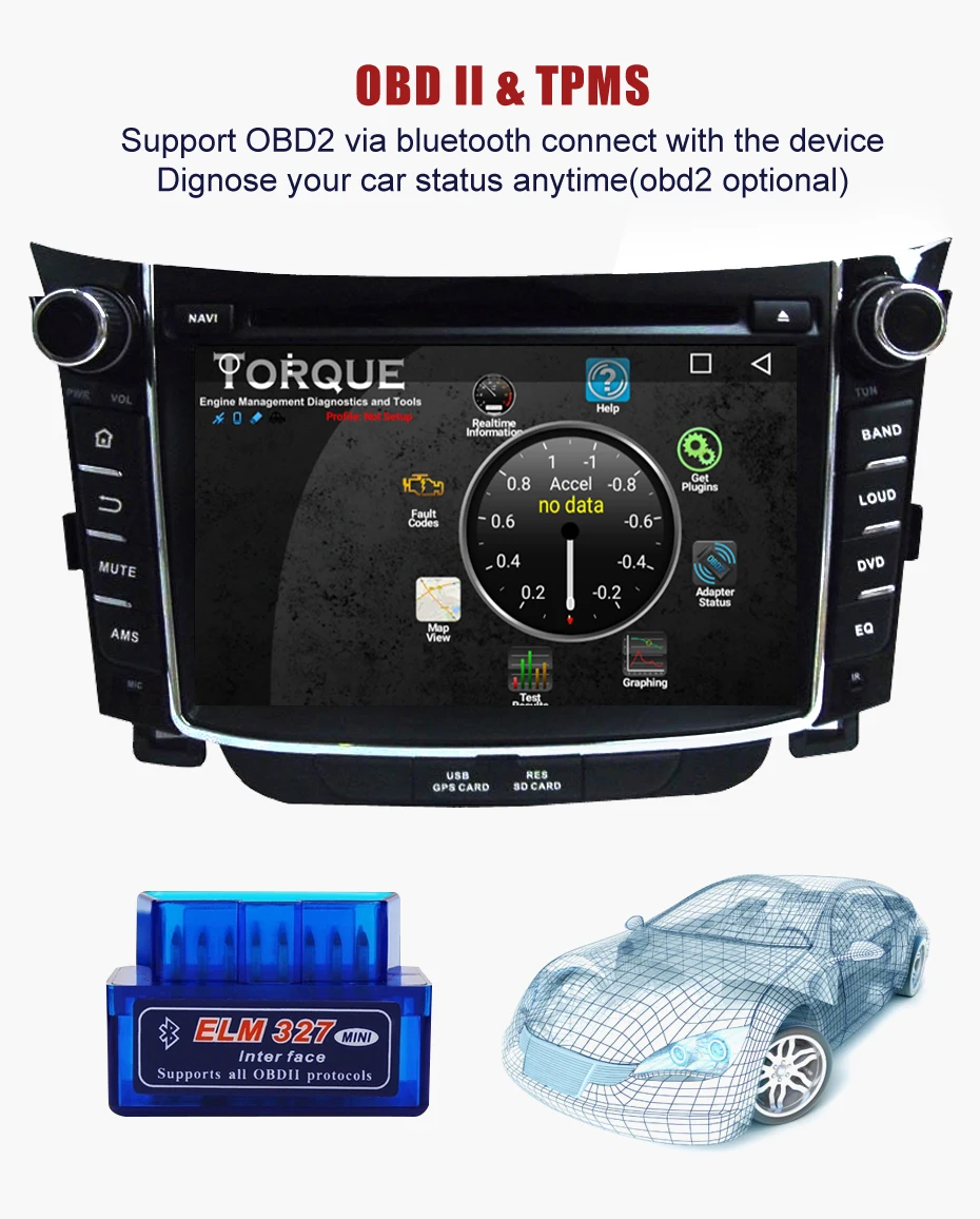 Cheap 2 din Android 9.0 Octa Core For Hyundai I30 Car DVD GPS Navigation System With Radio Stereo Bluetooth Mirror Link KANOR 9