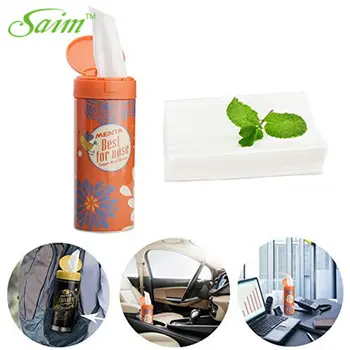 

Creative Refreshing Tissue Box Metal Mint Facial Tissue Paper Holder Household Car Disposable Anti-Fatigue Paper Towel Container