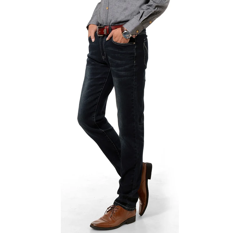 Plus Size big 40 42 44 46 48 Men Jean Straight Fit Brand Stretch Denim Pants 2020 Fashion Blue Black Jeans Trouser Male|jeans straight fit|brand men