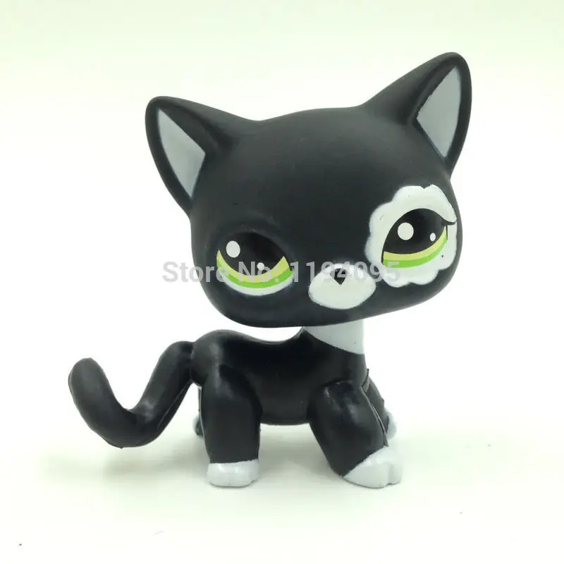 pet font b toys b font Lovely Rare Black Cat Blue Eyes Kitten 2249 Figure