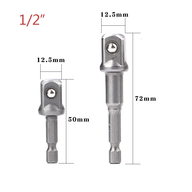 all 0.50 inch (2pcs) TUOSEN пневматическая розетка адаптер для ударного драйвера с шестигранным хвостовиком К квадратной розетке сверла бар Удлинитель Набор 1/" 3/8" 1/2" - Цвет: all 0.50 inch (2pcs)
