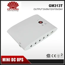 SK313T Mini Portable UPS with 5V/9V/12V/15V/24VDC Interface & USB Port Max 24W 1A Current Output & 7800mAh Lithium Battery Built