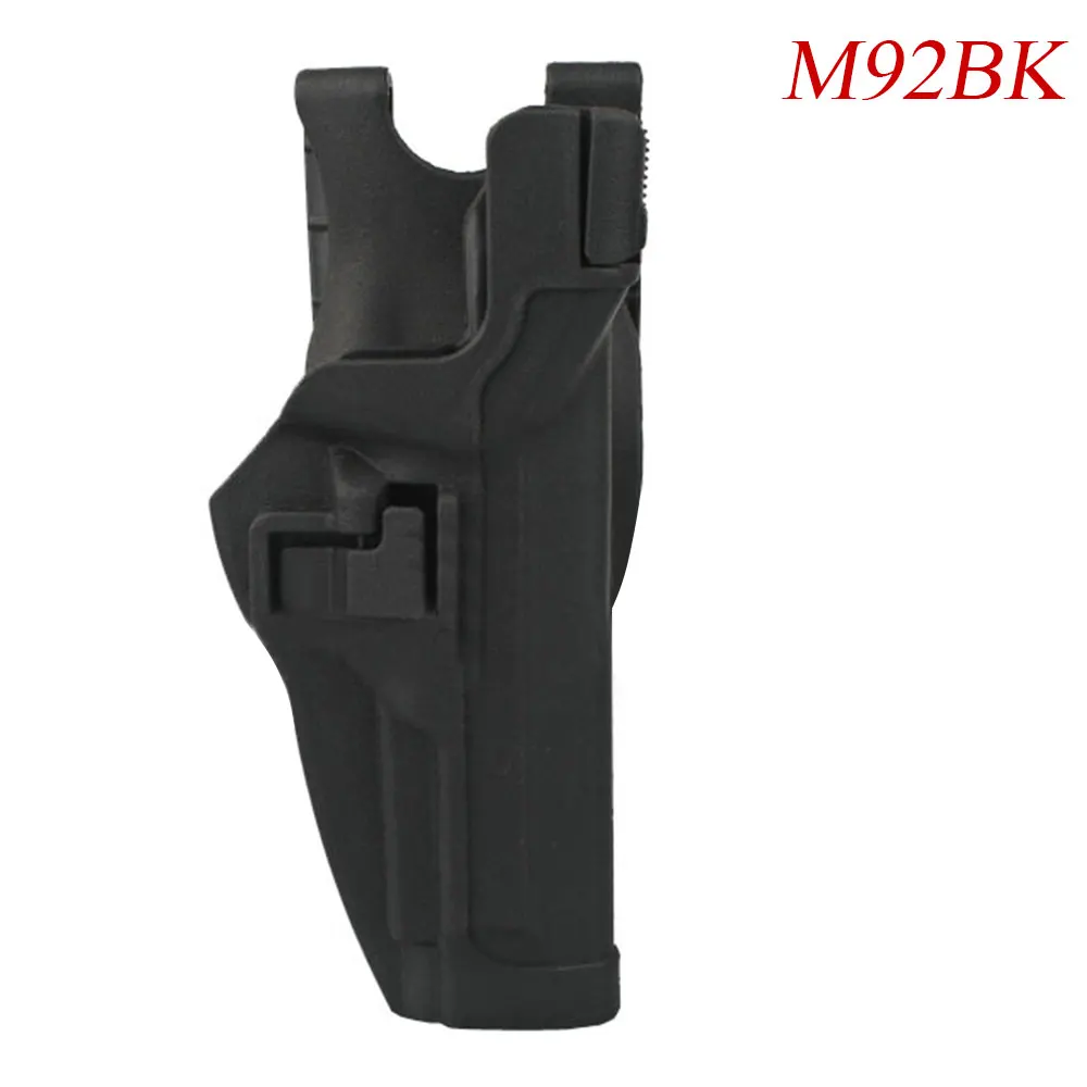 EMERSONGEAR SERPE Стиль Автоматическая блокировка обязанность кобура для Glock M92 1911 USP P226 пластиковые кобура пистолета чехол Охота Аксессуары - Цвет: M92-BK