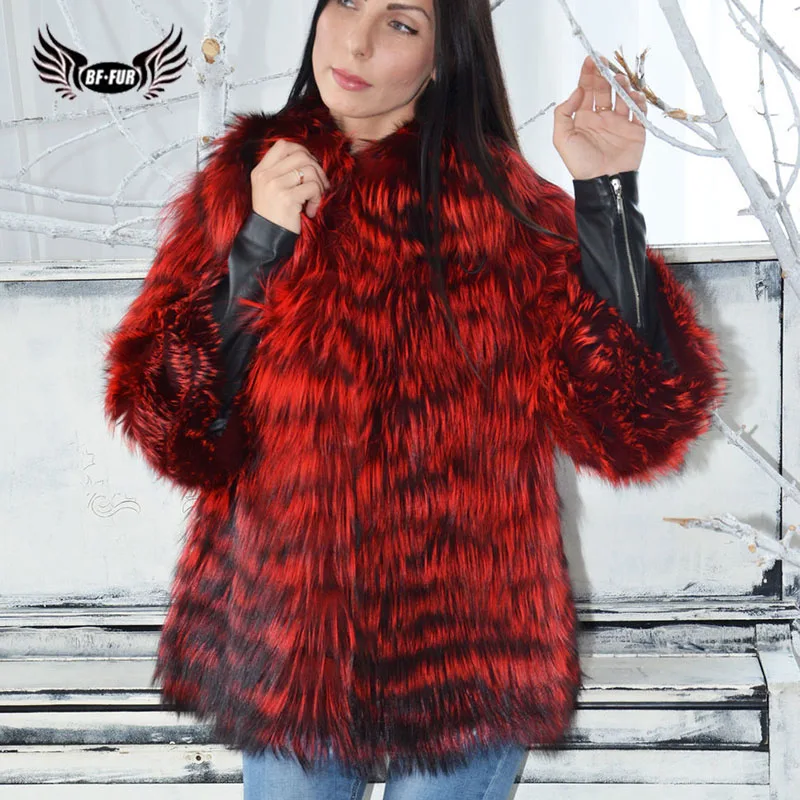 

Raccoon Fur Jacket Park With Natural Real Fur Coats For Women Winter Sale Thick Warm Luxury Jacket Casual Full Pelt Party Dress