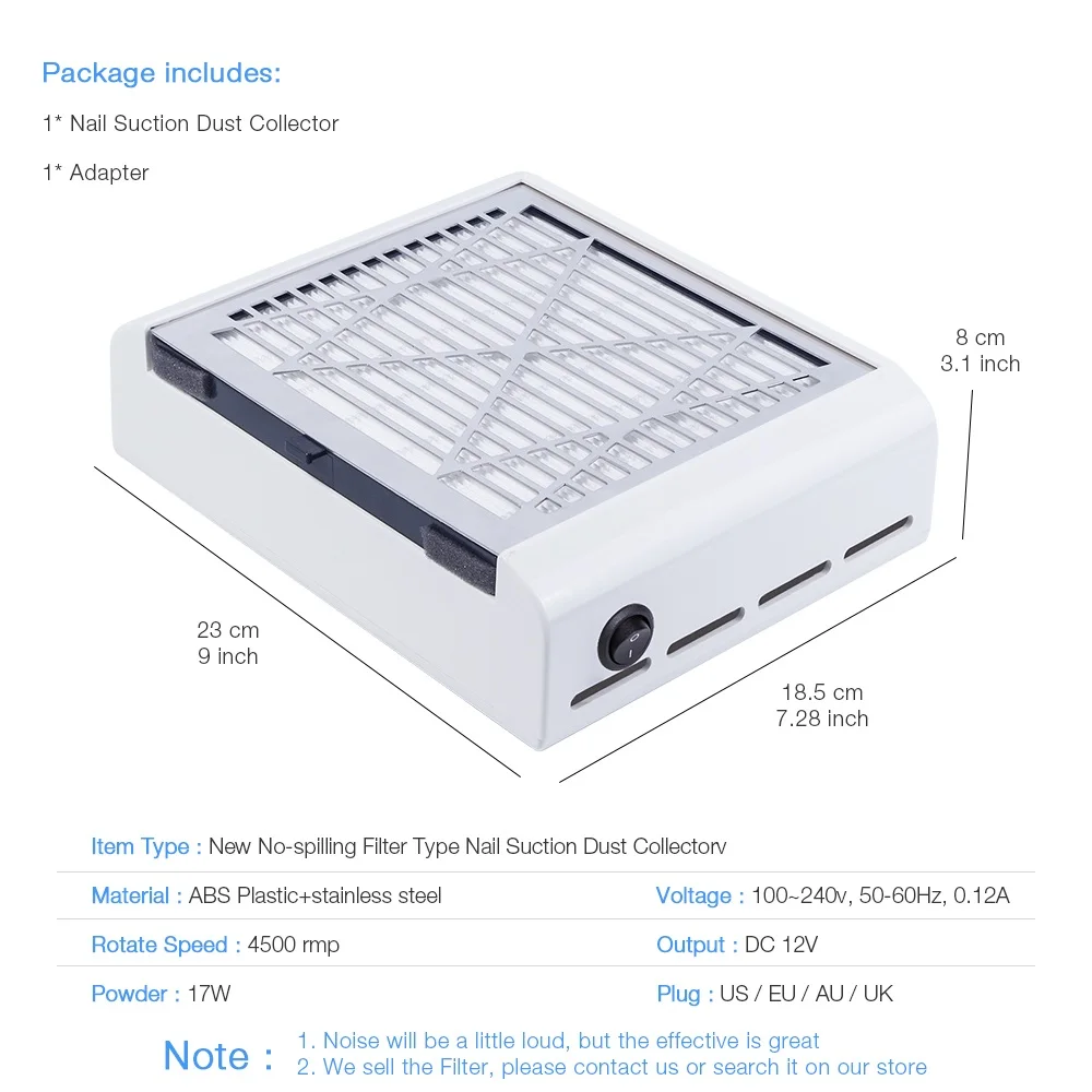 Всасывающий пылесборник для ногтей для маникюрной машины, всасывающий Пыль для ногтей, пылесос для ногтей, фильтр для ногтей, Гель-лак для маникюра