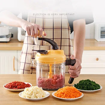 

Portable Blender Manual Food Processor Multifunction Kitchen Meat Cutter Vegetable Slicer Chopper Household Meat Grinder Mixer