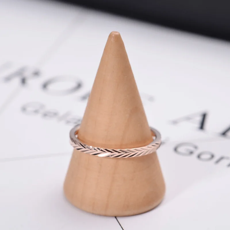 

YUN RUO Modern Simplify Rose Gold Color Tail Ring Lady's Birthday Gift for Woman Fashion Titanium Steel Jewelry Never Fade 2017
