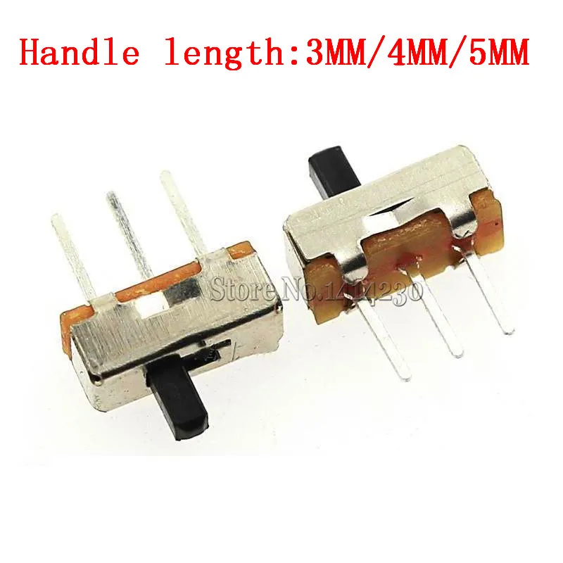 

Interruptor on-off mini Slide Switch SS12D00G5 SS12D00G4 SS12D00G3 3pin 1P2T 2 Position High quality toggle switch length:3-5mm