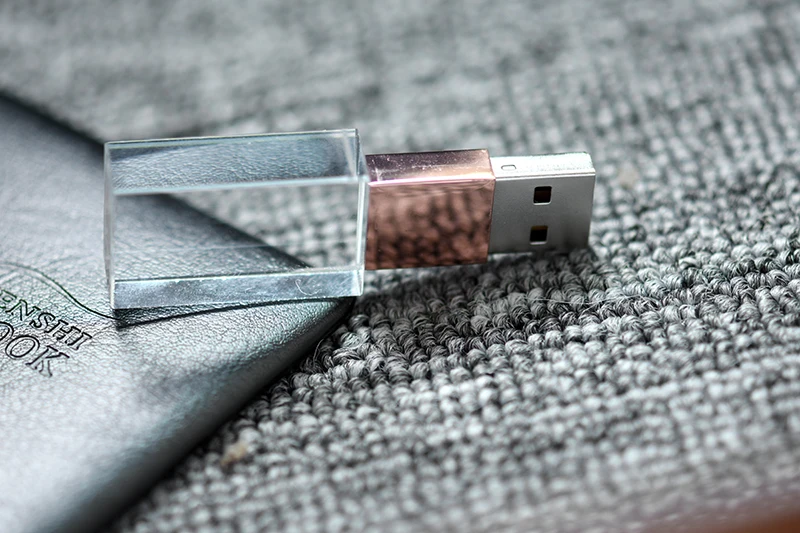 Кристальные usb палочки 3d печать пользовательский логотип 4GB 16GGB usb флэш-накопитель 32GB 64GB прозрачное стекло(более 10 шт бесплатный логотип