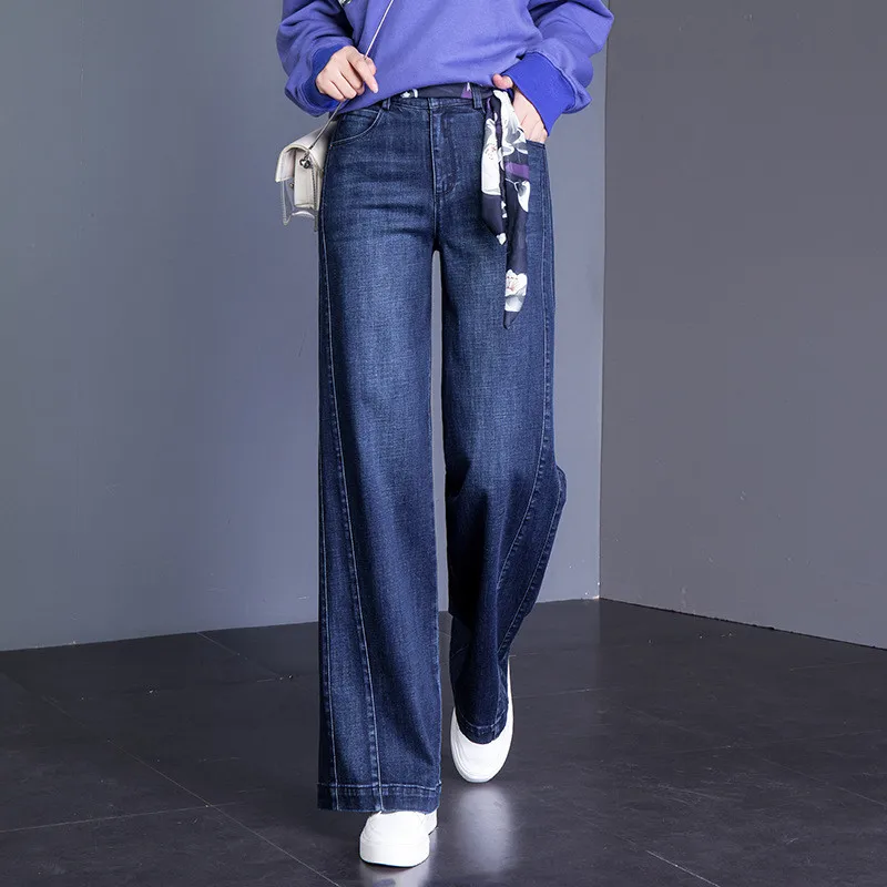 Средняя талия для женщин тощий стирка 0P0078-0P0081 джинсы повседневные джинсы Плюс Размер 6XL средняя эластичная полная длина женские джинсы
