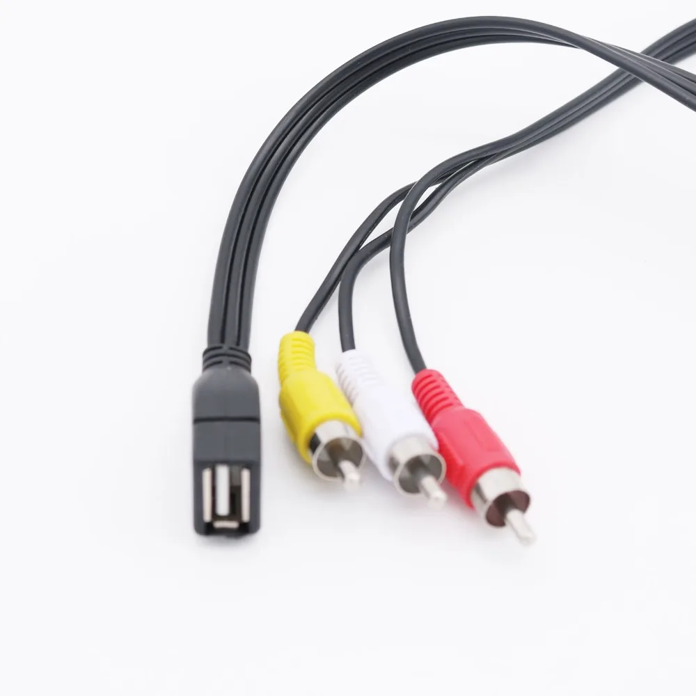 1 шт. USB 2,0 A Female to 3 RCA Male Line переходник lotus кабель USB to AV pc tv аудио-видео кабель телеприставка 5 футов