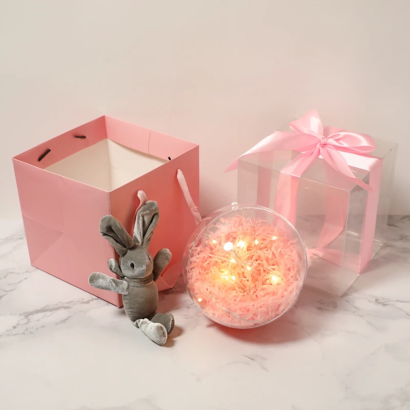 

1pc Transparent Ball Crystal Ball Girl Heart Gift Box Lipstick Spherical Box