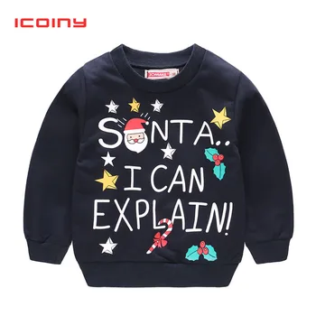 

Boy Sweatshirts 2019 Spring autumn Long-sleeve Sweaters Children Christmas Sweatshirts Girls Tops 1 2 3 4 5 Year Sudaderas nino