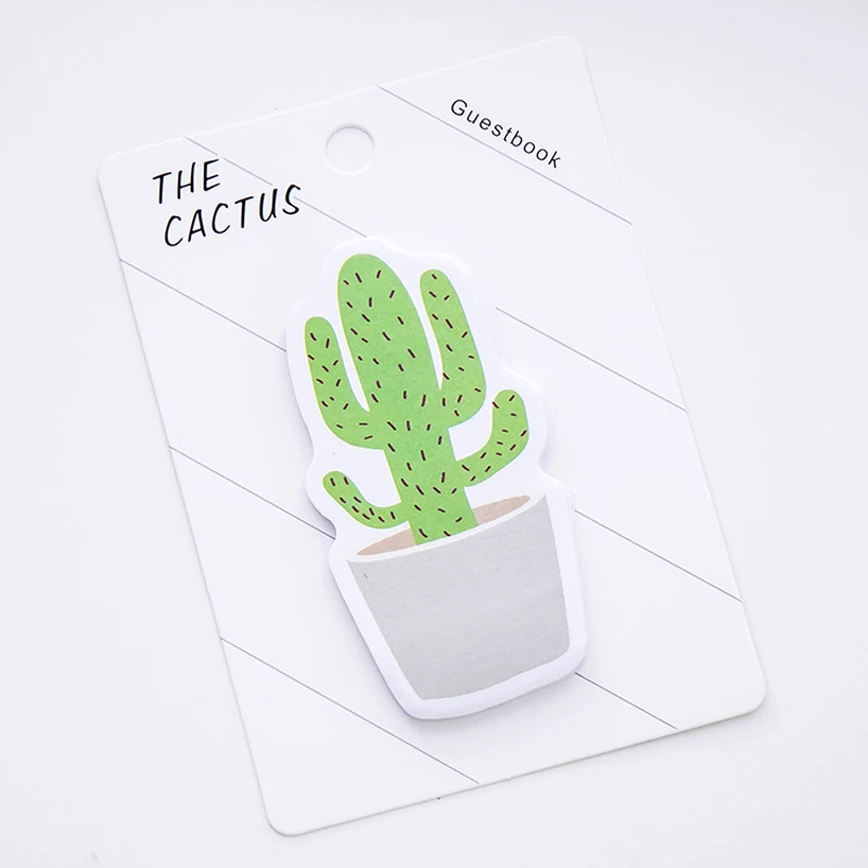 Милые каваи кактус memo pad Sticky Notes Memo записная книжка примечание бумажные закладки стикеры школьные принадлежности