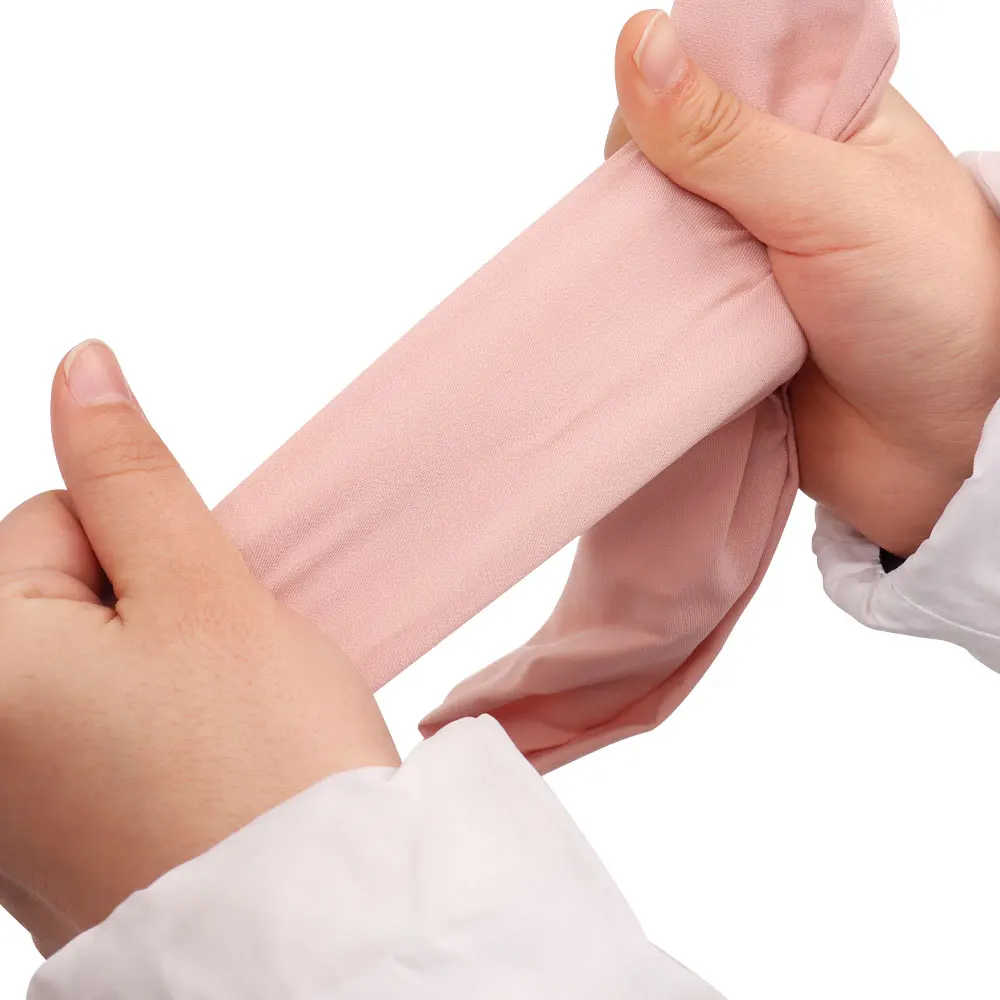 Plain Polyester Bunny Ears Headband For Women Female Elastic Bow Hairband Women's Headwear Hair Accessories повязка на голову