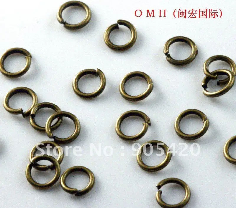 

OMH wholesale 0.7X4mm 3800pcs Jewelry accessories DIY circle bronze Plated Open Metal Jumping Rings Finding DY56