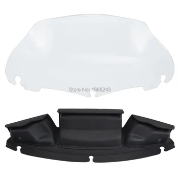 

Motorcycle Windshield Bag+9" Clear Windshield Windscreen Fits For Harley Touring FLHX FLHT 14-18