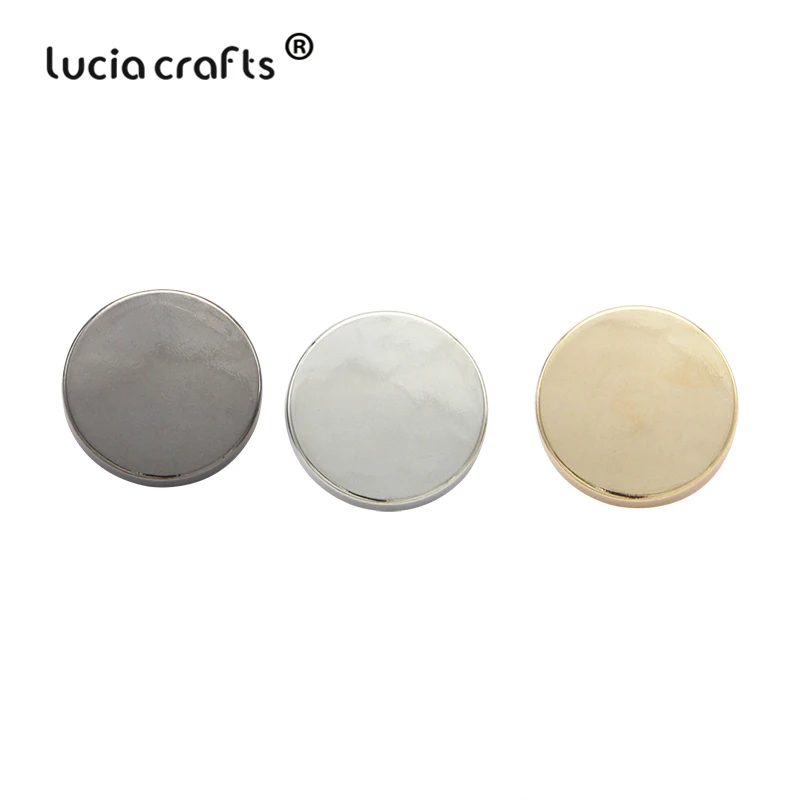 Продажа Lucia crafts 10 шт Металлические зеркальные кнопки пальто свитер Декор DIY