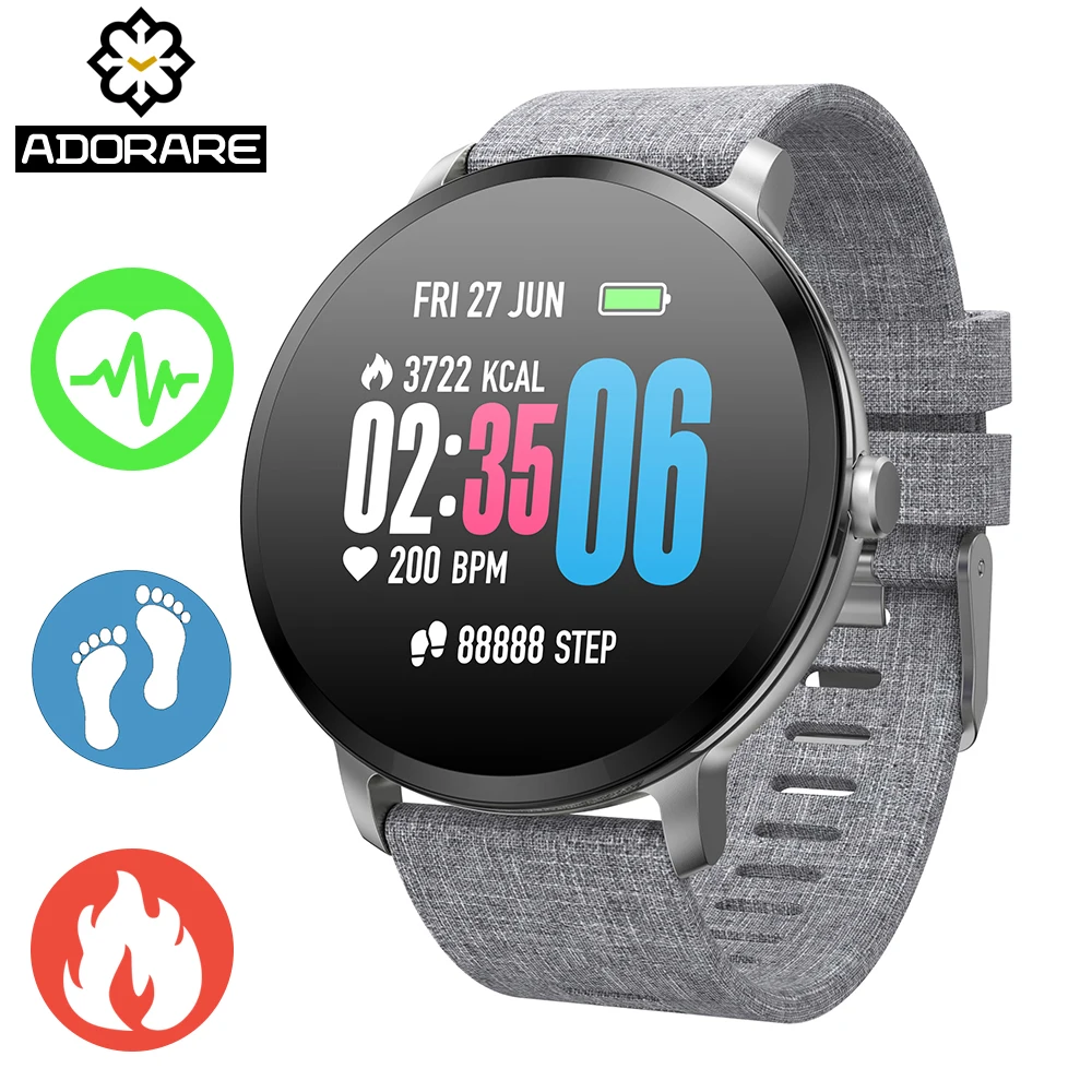 ADORARE V11 reloj inteligente Smartwatch IP67 водонепроницаемый закаленное Стекло Фитнес трекер Для