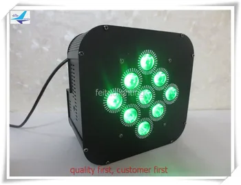 

16/lot 6x18w rgbaw uv 6IN1 led par dmx wireless battery