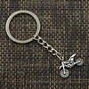 Fashion 30mm Key Ring Metal Key Chain Keychain Jewelry Antique Silver Plated motorcycle motorcross 17*23mm Pendant ► Photo 3/4