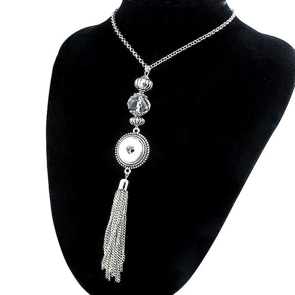 Crystal Vintage Metal Tassel Necklace DIY 18mm Jewelry jayna ginger