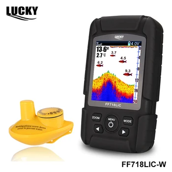 

Lucky FF718LiC-W gps depth fishing finder fit for fishmen fish finder Ice Fishing depth sonar 45M 147Feet wireless fishfinder