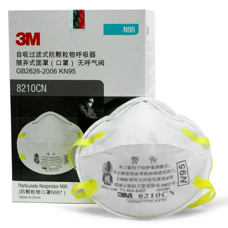 

20pcs 3M N95 8210 Dust Mask Anti-particles PM 2.5 Standards Working Respirator Electrostatic Filter Safety Anti-Particulate Mask