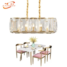 Modern Linear LED Chandelier Crystal Lamp Luxury K9 Crystal Chandelier Light Lustres de Cristal for Living Dining Room Decor shixnimao gold crystal led chandelier home for living dining room lamp indoor modern chandelier lustre crystal light 110v 240v