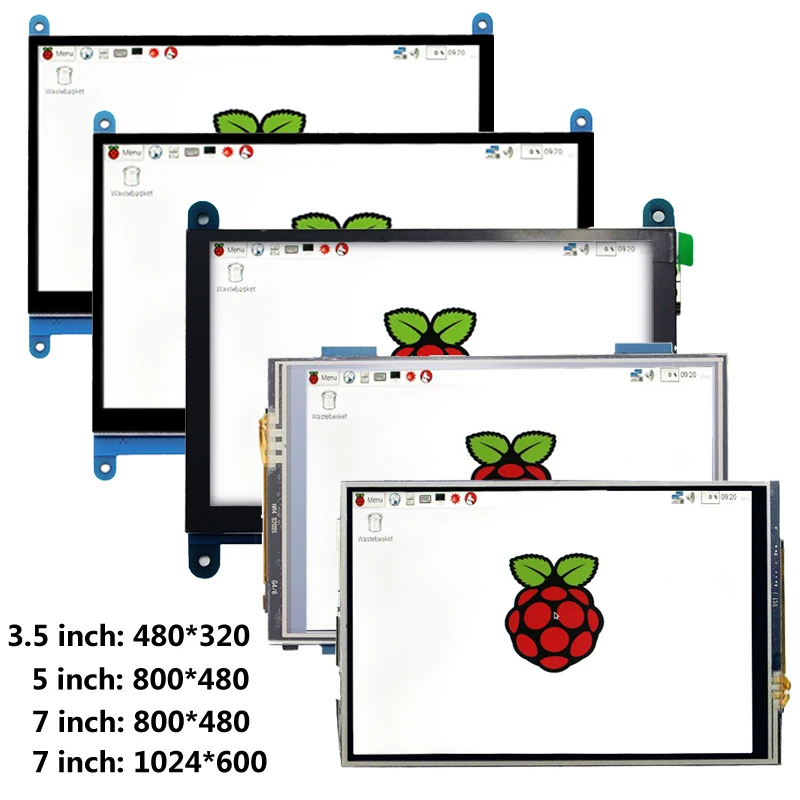 Для Raspberry Pi 3 Экран 3,5/5/7 дюймов ЖК-дисплей сенсорный Экран Дисплей модуля монитора для Raspberry Pi 3 Model B 3B плюс