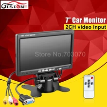 Gision VGA de 7 polegadas tela colorida tft monitor de estacionamento hd câmera de visão traseira do carro para a câmera do carro/ônibus dvr frete grátis