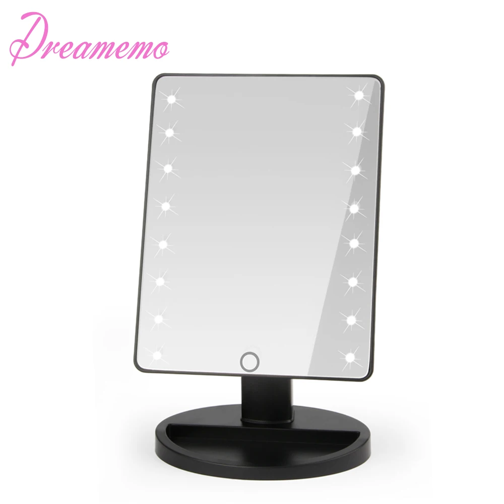 

Dreamemo LED Touch Screen Makeup Mirror Professional Vanity Mirror With 16 LED Lights Adjustable Countertop 180 Rotating