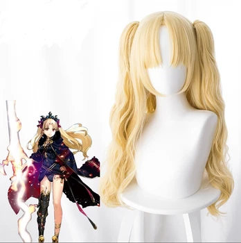 

FGO Fate Grand Order Ereshkigal Cosplay Wig Servant Lancer Chip Ponytails Blond Synthetic Hair + Wig Cap for Costume