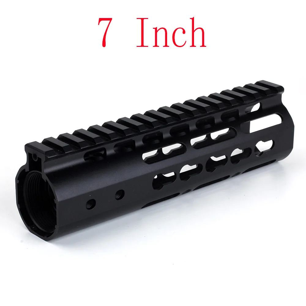 Ohhunt тонкий стиль " 9" 1" 12" 13," 15" AR15 поплавок Keymod Handguard Пикатинни для охоты тактический прицел крепление - Цвет: 7 inch Black