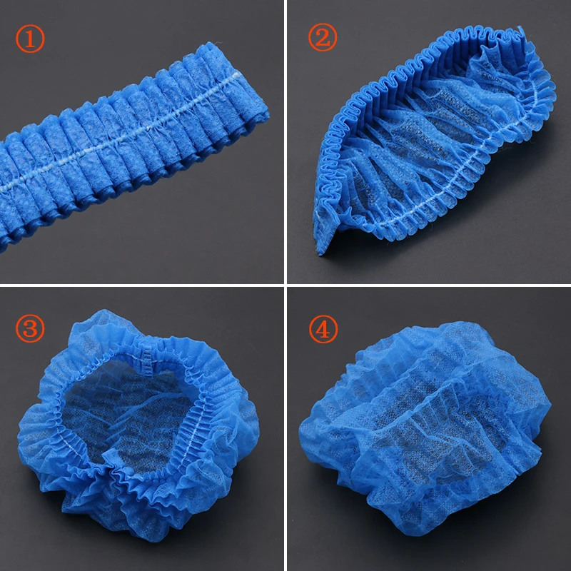 

Beauty & Health Accessories Makeup Tool Kit Disposable blue woven caps Medical sterile caps Makeup Tool Kit