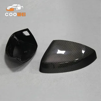 

For Audi A3 S3 carbon fiber mirror cover Auto mirror caps 2014 2015 2016-UP withlane assit Full Replacement mirror
