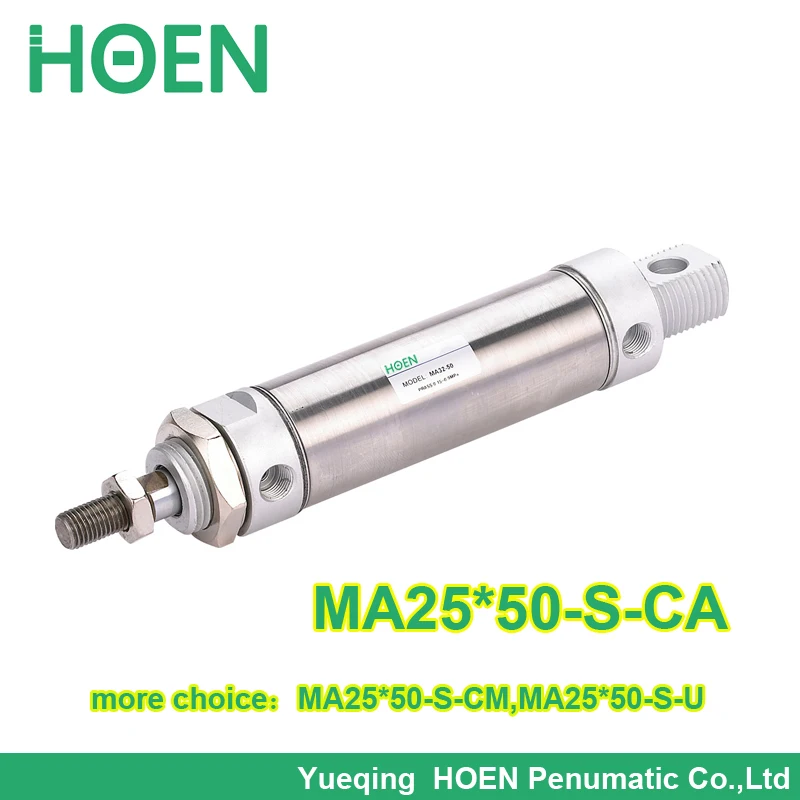 

MA25*50 Airtac type Double action pneumatic cylinder SC SI MAL MA SDA DNC Stainless steel mini air MA25-50