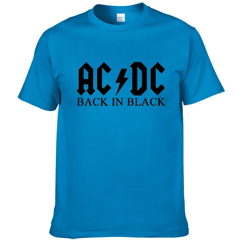 Рок группа AC DC Футболка Мужская Лето хлопок модный бренд ACDC Мужская футболка хип-хоп футболки для фанатов#149