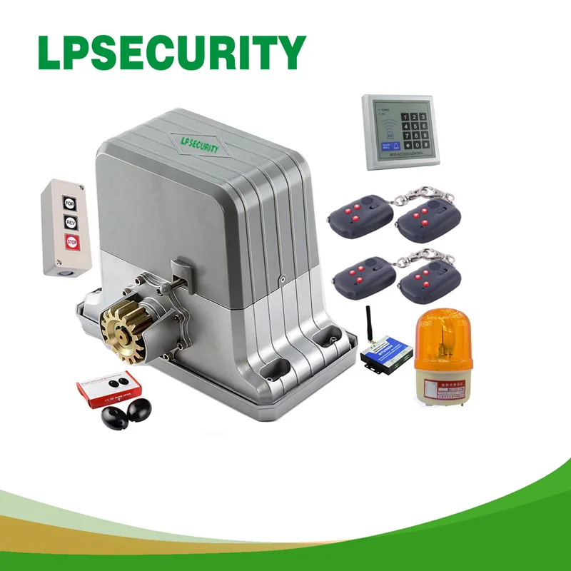 

LPSECURITY 1800kg electric sliding gate motor engine/electrical gate operator opener with 4 remote controls