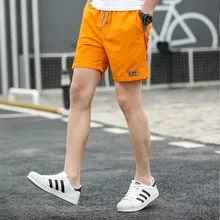 Новые шорты мужские летние пляжные горячие продажи мужские шорты в повседневном стиле Однотонные эластичные хип-хоп модные быстросохнущие шорты M-5XL