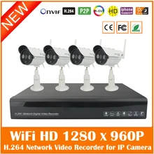 2016 4ch Full Hd 1080p H.264 Network Video Recorder + 4pcs Outdoor Wifi Wireless 1280*960p Ip Camera Security Surveillance Kit